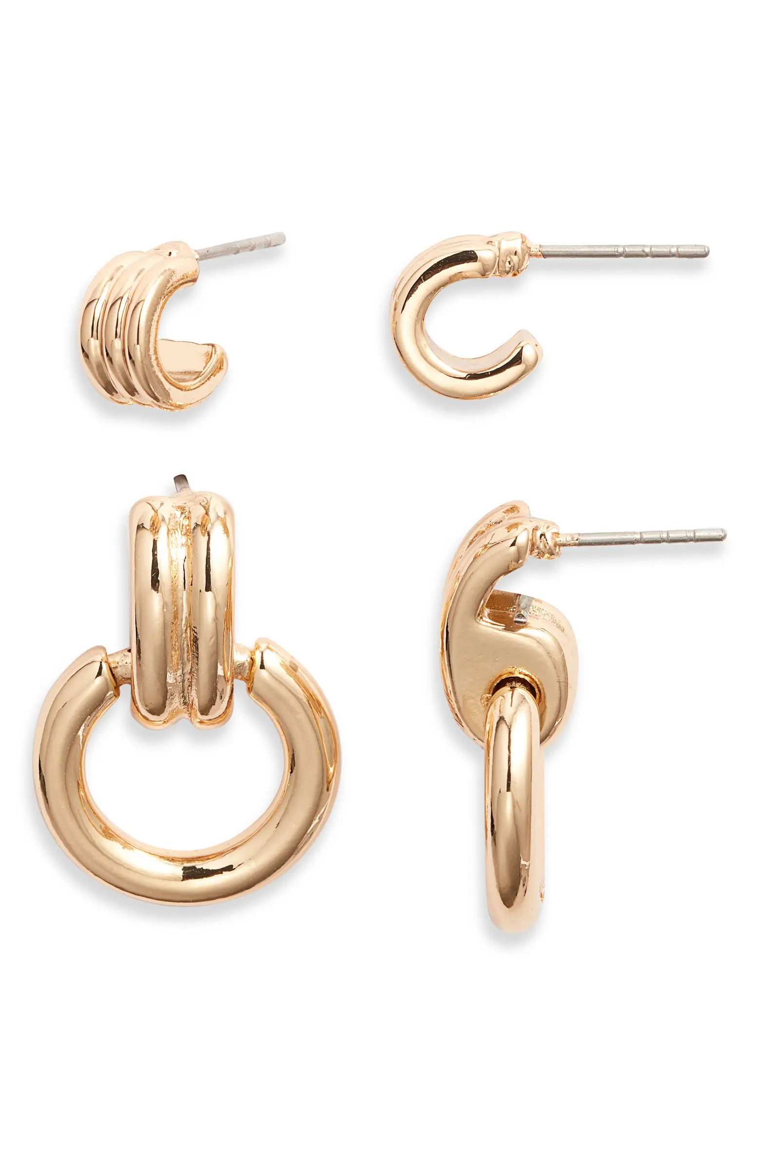 2 Pairs of Hoop Earrings | Nordstrom