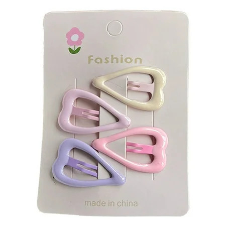 WBQ 4Pcs Hair Clips for Women Girls Hair Accessories Hairclips Headpieces Non Slip Hair Clips for Women Teen Girls Y2K Snap Metal Hair Barrettes Hairpin | Walmart (US)