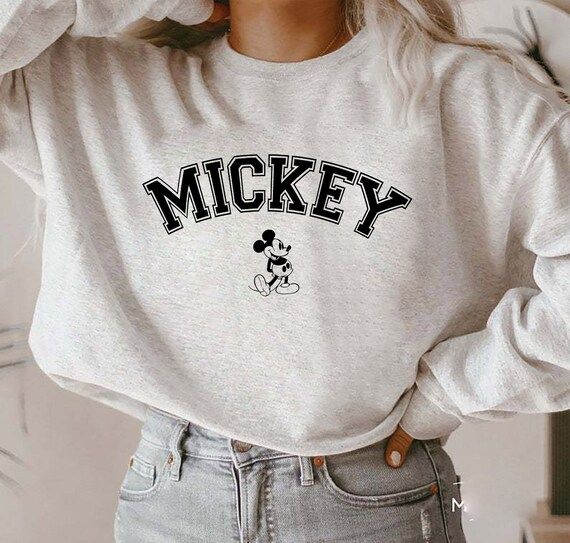 Disney Crewneck Mickey Mouse Sweatshirt Mickey Mouse Hoodie | Etsy | Etsy (US)