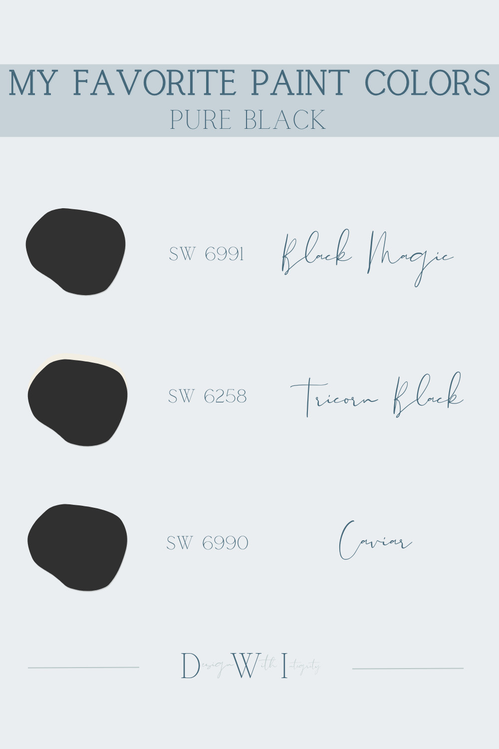 A true black paint color can completely change the feeling of a space. The right black adds depth, contrast, and a sense of intention without feeling harsh. These are my go to designer blacks when I want cabinetry, doors, built ins, or accent walls to feel elevated and timeless.

Black Magic creates a rich dramatic finish with a softer undertone. Tricorn Black is the classic clean black that works almost anywhere, and Caviar brings warmth and depth that feels especially beautiful in layered interiors with natural textures and warm woods.

Black paint is less about making a statement and more about creating balance. Sometimes the darkest color in the room is what makes everything else feel lighter and more curated.

Save this paint palette for your next remodel, share it with a friend debating black cabinetry, and tell me which shade you would use in your home.


#interiordesigninspiration #shopltk #paintcolors


black paint colors
Sherwin Williams black paint
designer favorite paint colors
black cabinetry inspiration
modern interior design
timeless home decor
luxury interior styling 

 #LTKHome