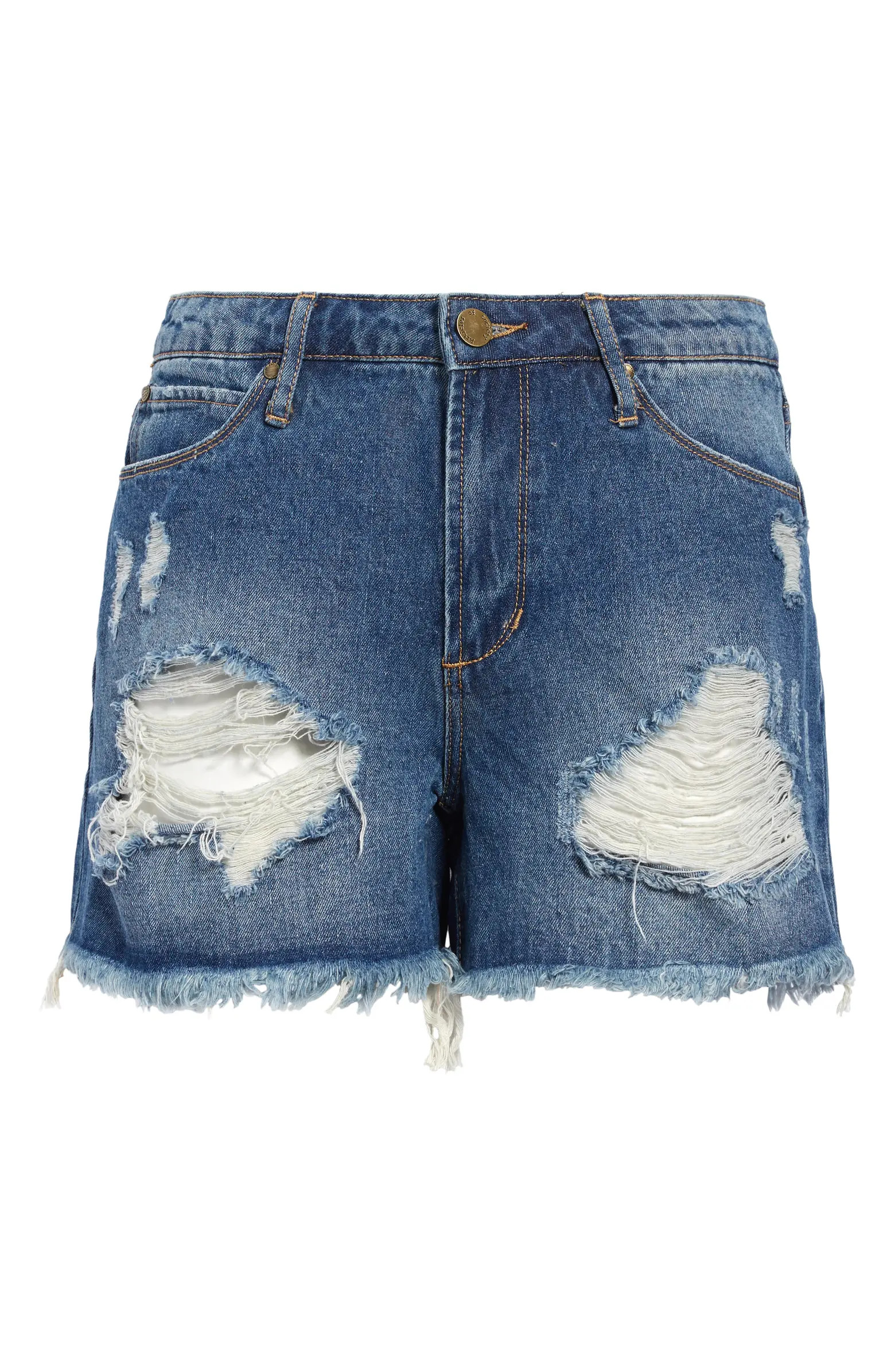 Meredith Distressed Denim Shorts | Nordstrom