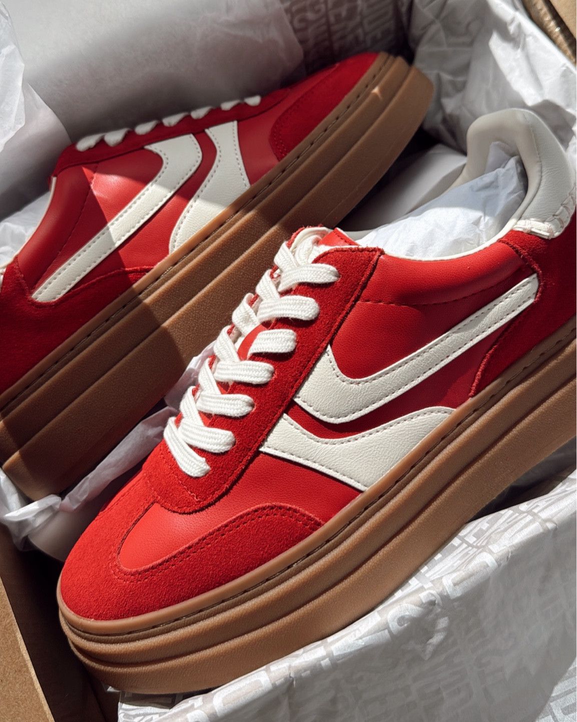 Steve Madden red fall sneakers ❤️ 

#LTKShoeCrush #LTKSeasonal #LTKFindsUnder100