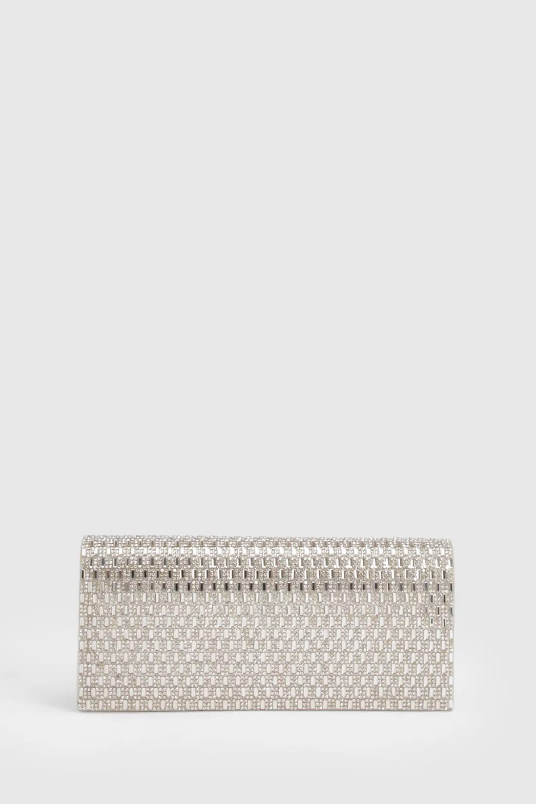 Hot Fix Embellished Structured Clutch Bag | Boohoo.com (UK & IE)