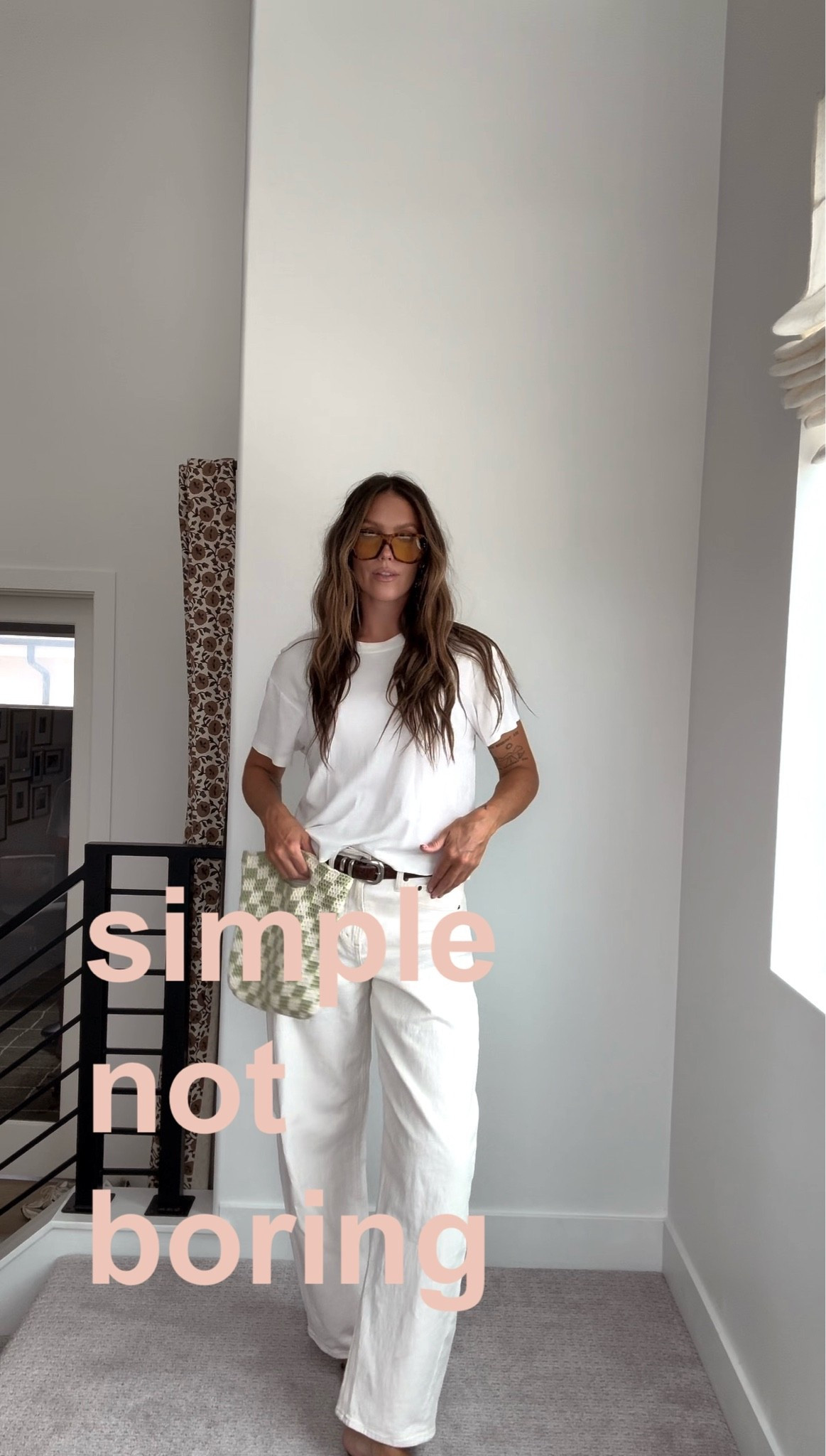 Simple outfits with one statement piece have been my go-to. Over sized sunnies make the whole vibe. These are so easy to style and throw on — one accessory is literally all you need 🌻 #StyleTip #MinimalFashion #EasyOutfit #LTKFashion