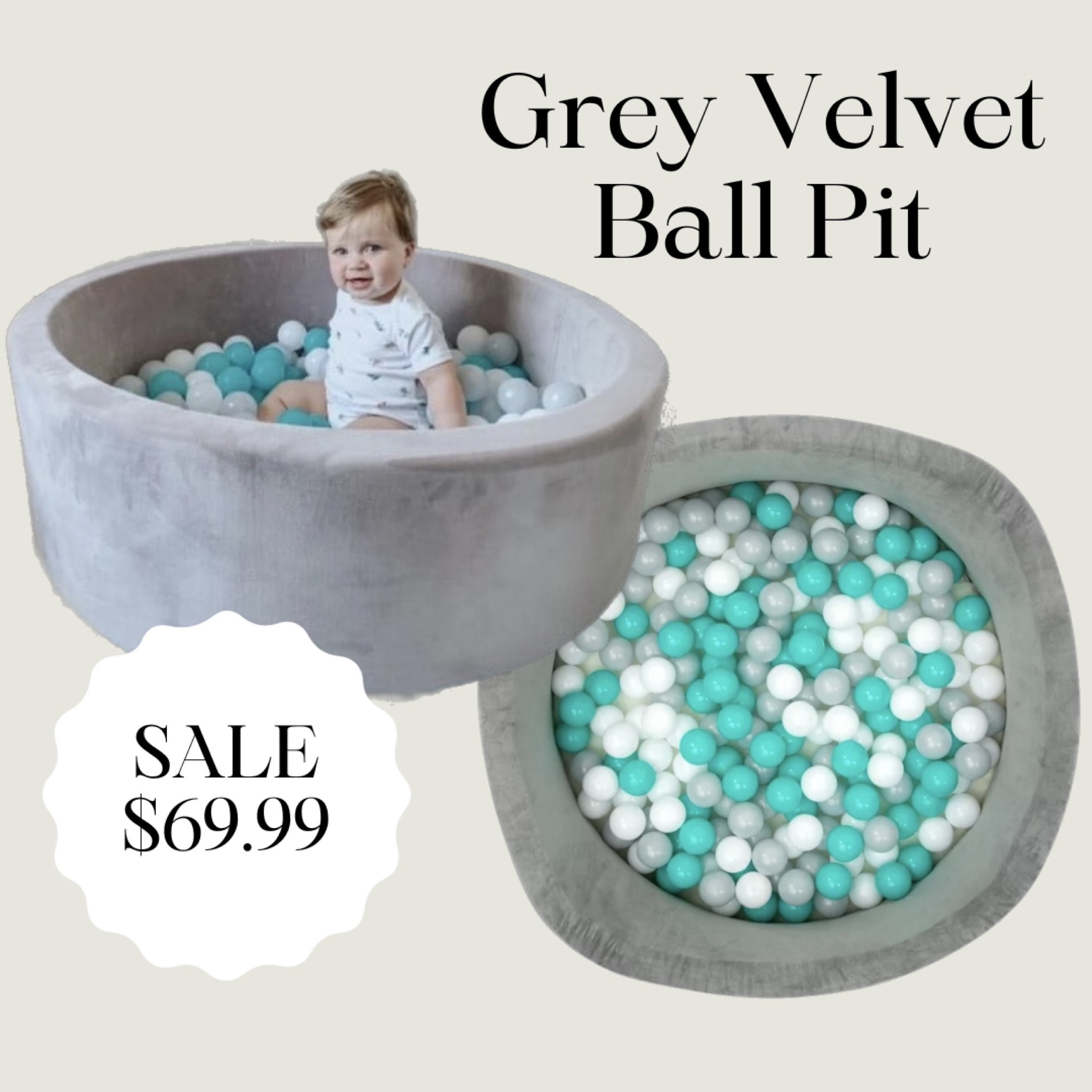Grey Velvet Ball Pit with 200 Aqua, White, & Grey Balls ✨💙

Only $69.99!!!

#kidsballpit #walmart #walmartfinds #walmartclearance #ballpit #softplay #kidsroom #softplayrental #ballpitfun #ballpool #interiordesign #softplayfun #kids #softplayhire #firstbirthday #playtime

#LTKU #LTKsalealert #LTKhome