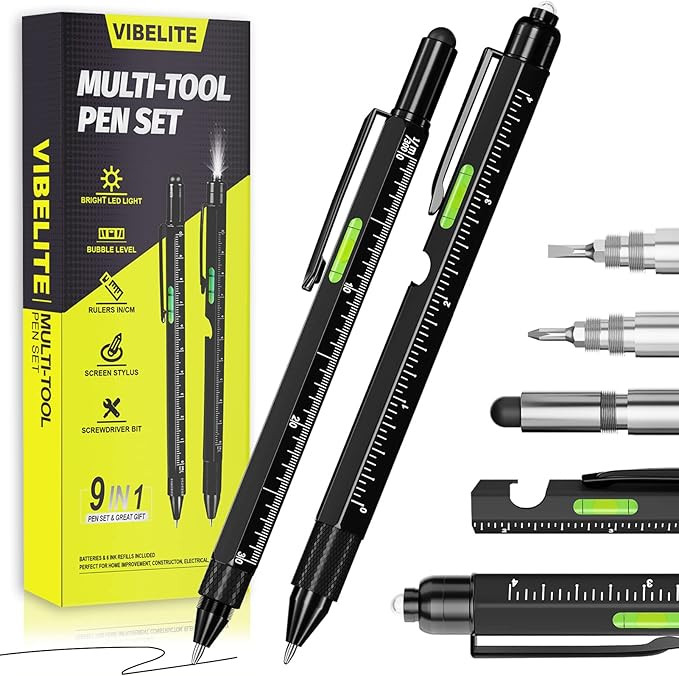 Gifts for Men Dad Him, 9 in 1 Multitool Pen Set, Gadgets for Men Gifts for Dad, Stocking Stuffers... | Amazon (US)