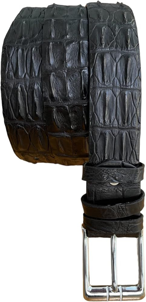 Genuine Alligator leather hornback back bone belts buckle for men, real crocodile skin Men's belt... | Amazon (US)