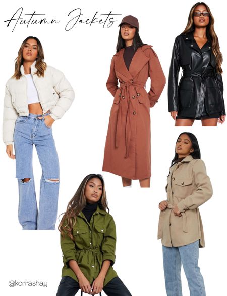 Autumn jackets 🧥 

Tags:
Cream cropped puffer jacket, brown trench, long trench coat, short trench coat, green army jacket, green utility jacket, leather belt jacket

#LTKU #LTKSeasonal #LTKstyletip