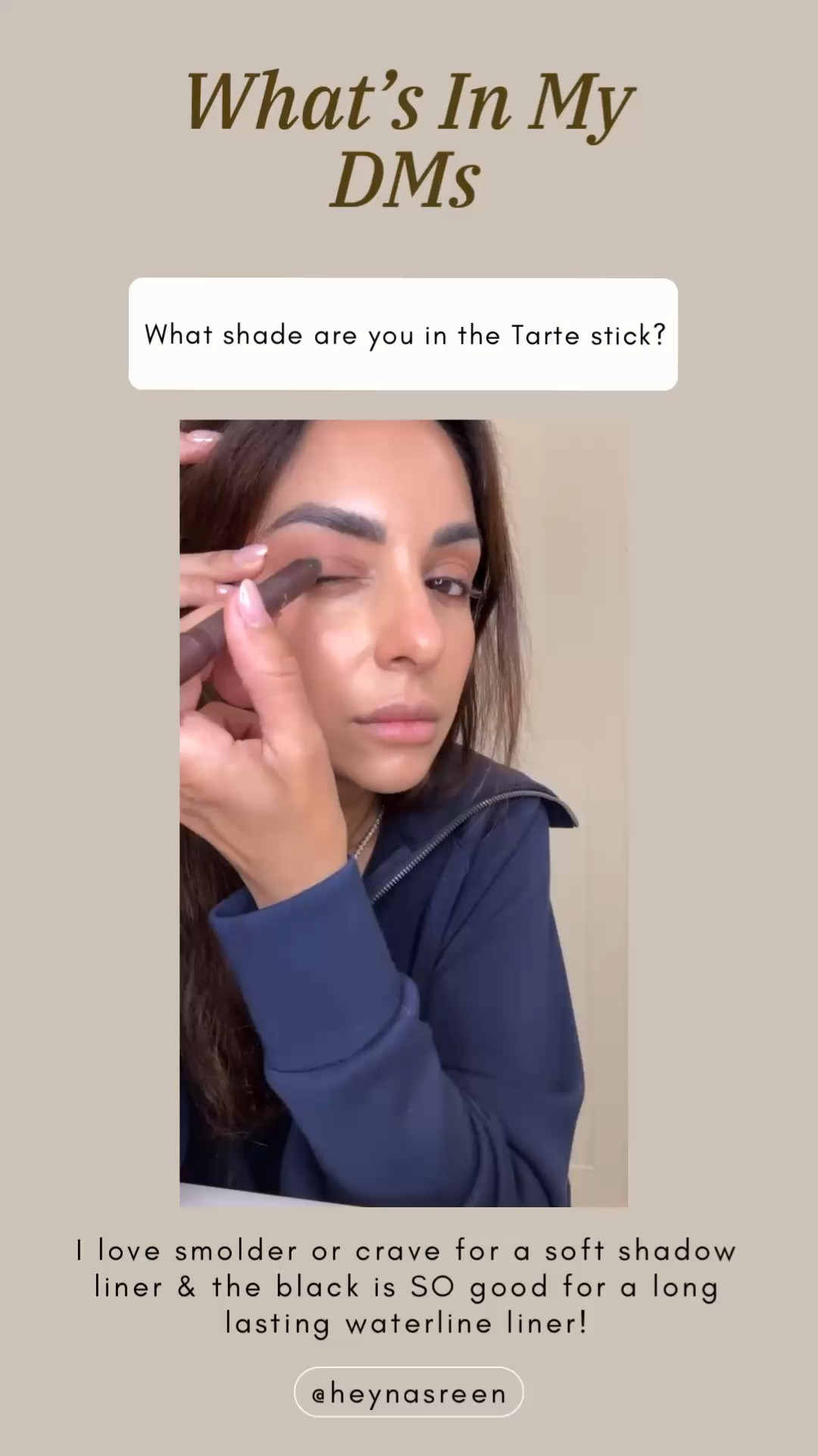 The Tarte smolder eye sticks are a fav because of the dual sides that make it so easy to apply. 