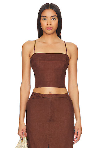 Bardot x REVOLVE Sita Top in Chocolate from Revolve.com | Revolve Clothing (Global)