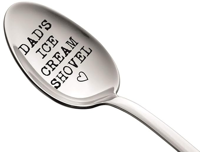 Weenca Engraved Spoon Dad's Ice Cream Shovel Gift for Dad Sturdy Stainless Steel Ice Cream Spoon ... | Amazon (US)
