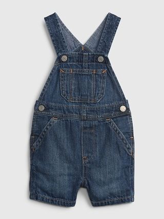 Baby 100% Organic Cotton Denim Shortalls | Gap (US)