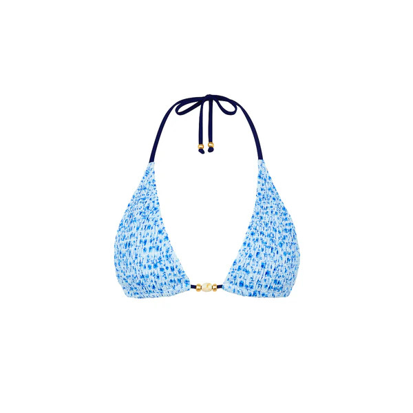 Shirred Triangle Bikini Top - Dream Flower | Kulani Kinis US