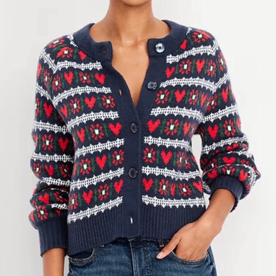 How cute is the print of this new cardigan sweater?! 

#LTKFindsUnder50 #LTKGiftGuide #LTKHoliday