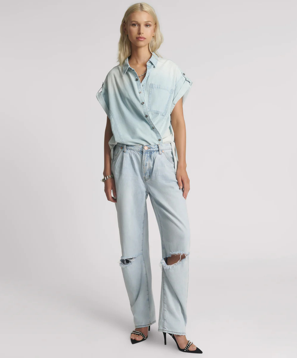 Smiths Low Waist Wide Leg Denim Jeans - Casanova | One Teaspoon | OneTeaspoon