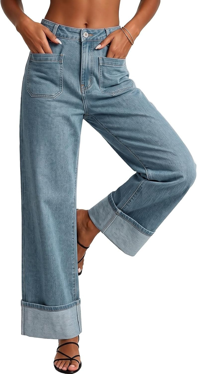 EVALESS Women's High Waisted Wide Leg Jeans | Amazon (US)