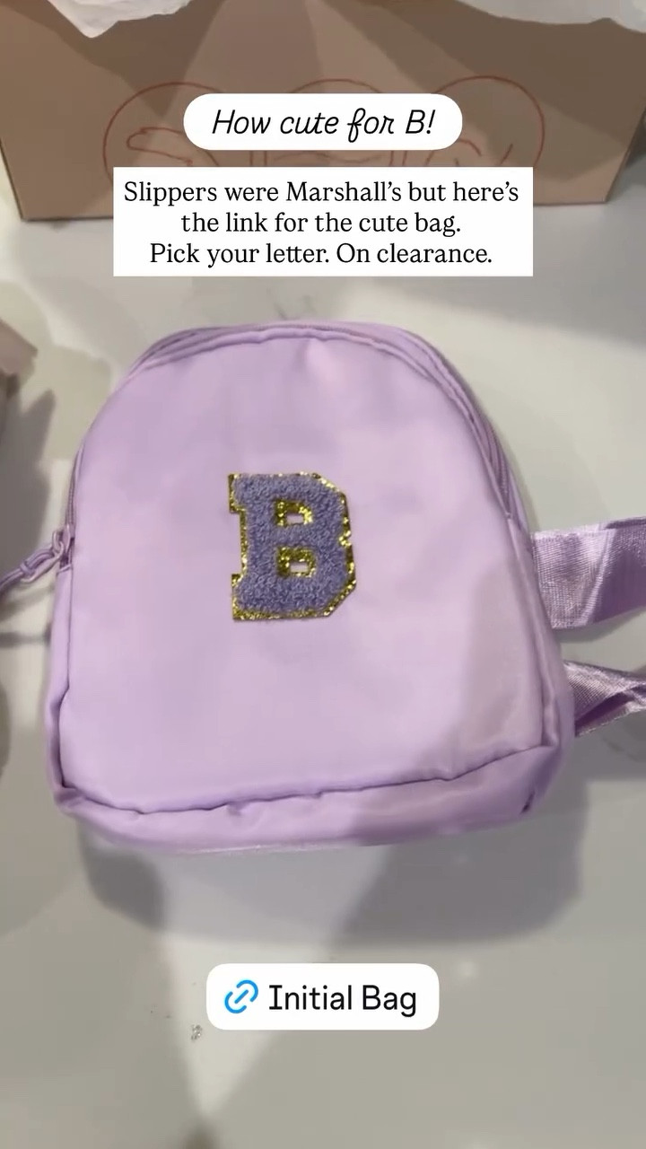 How cute for my granddaughter! Slippers were Marshall’s but here’s the link for the cute bag. Pick your letter. On clearance for $12!

#LTKFindsUnder50 #LTKHoliday #LTKGiftGuide