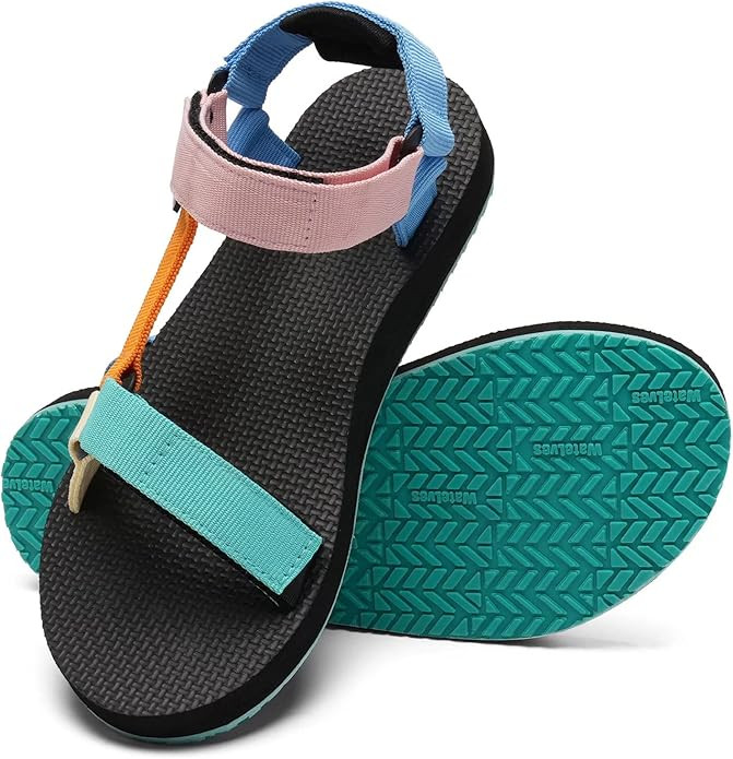 WateLves Womens-Sport-Sandals Hiking Sandals with-Arch-Support Webbing-Outdoor-Beach-Water-Sandal... | Amazon (US)