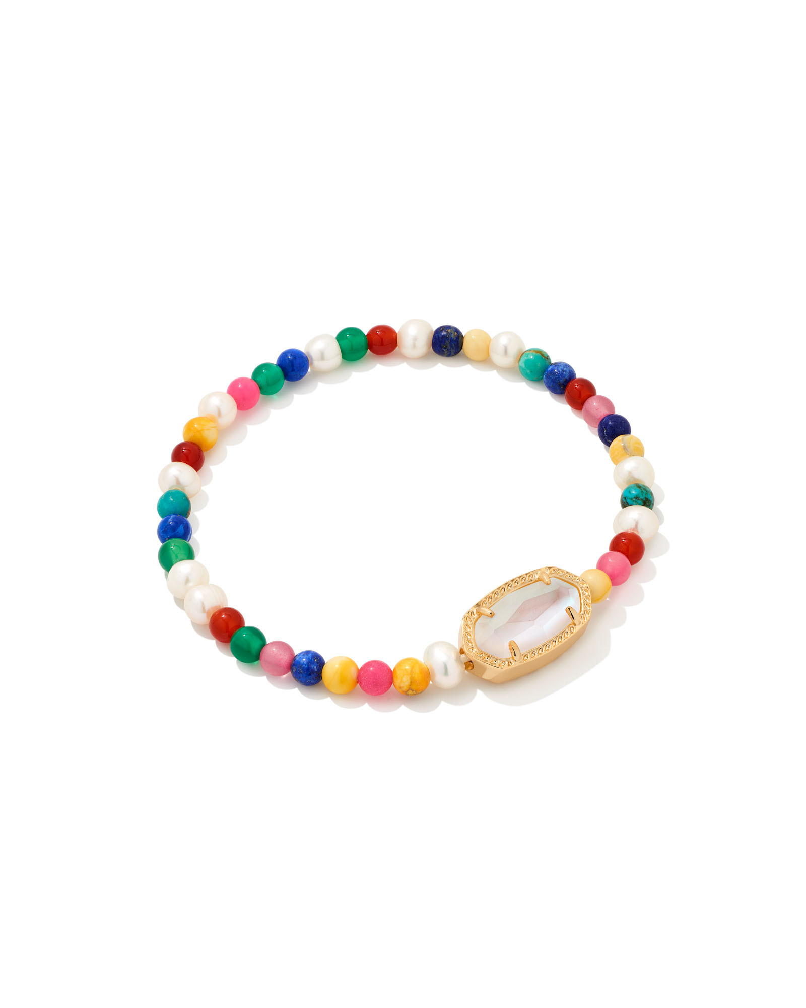 Beaded Elaina Gold Stretch Bracelet in Multi Mix | Kendra Scott | Kendra Scott