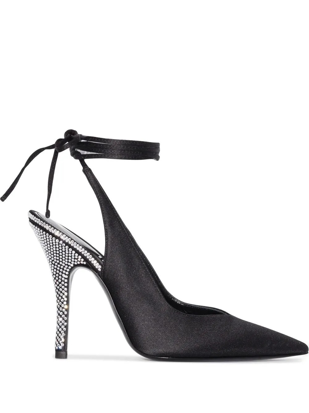The Attico 105mm Venus Embellished Pumps | Black | FARFETCH | Farfetch Global