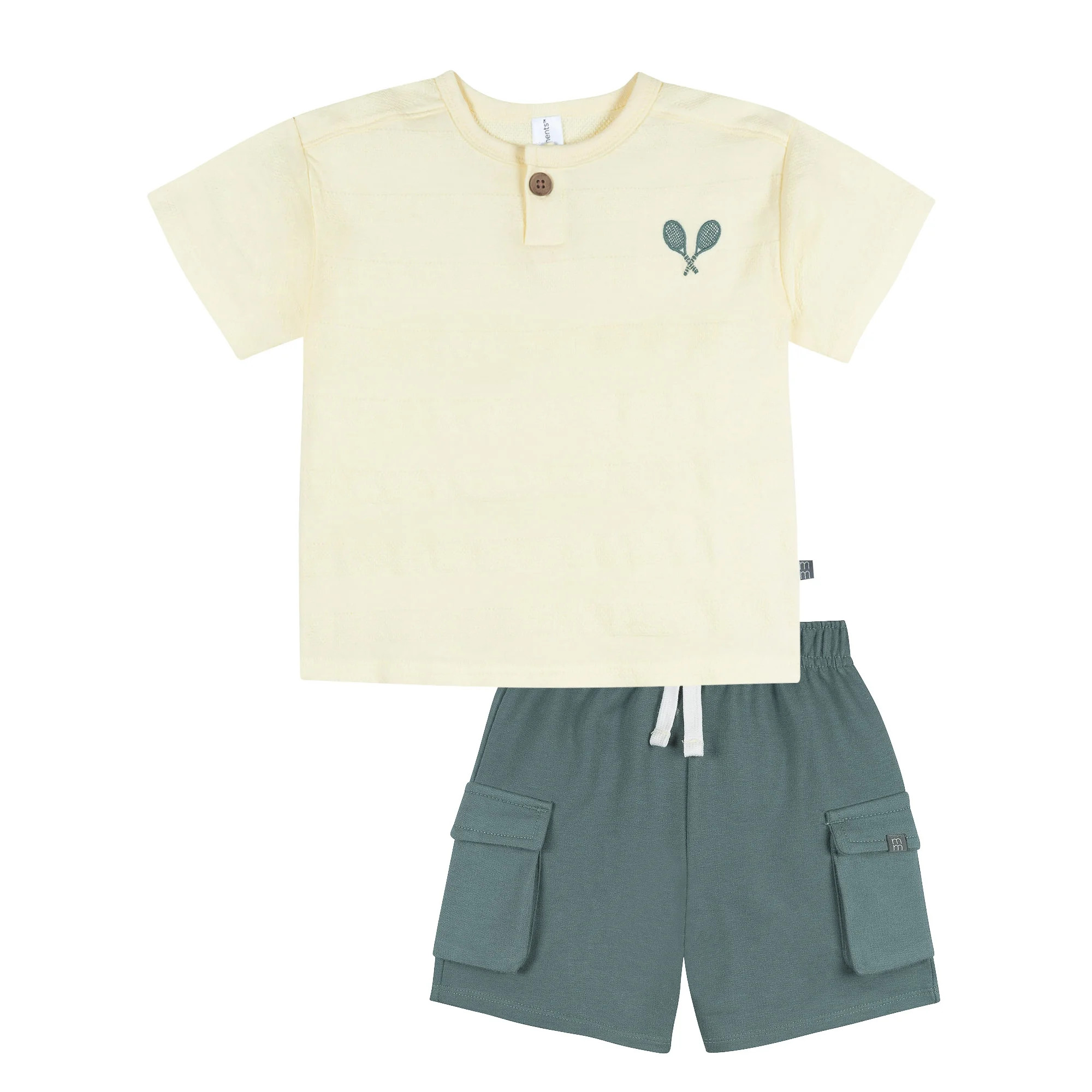 Modern Moments by Gerber Toddler Boy Shirt and Cargo Short Outfit Set, 2-Piece, Sizes 12 Months -... | Walmart (US)