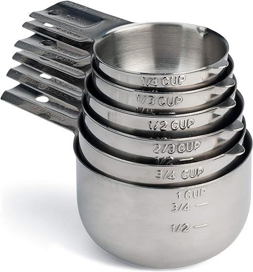 Hudson Essentials Stainless Steel Measuring Cups Set (6 Piece Set) | Amazon (US)