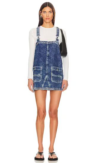 x We The Free Overall Smock Mini Dress in Sapphire Wash | Revolve Clothing (Global)