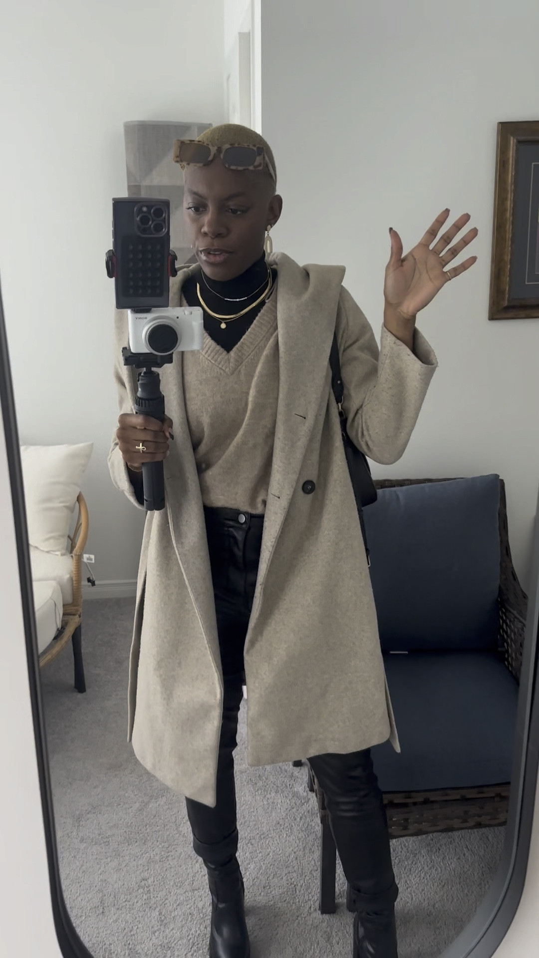 Some of you have asked where my tripod is from! It’s from Target :) it’s affordable and hasn’t given me any issues to date! Everything I’m wearing is actually from last year! The coat is from Zara, Vest from H&M and the turtle neck + leather pants + boots are from Urban Planet

#LTKfindsunder50 #LTKworkwear #LTKGiftGuide