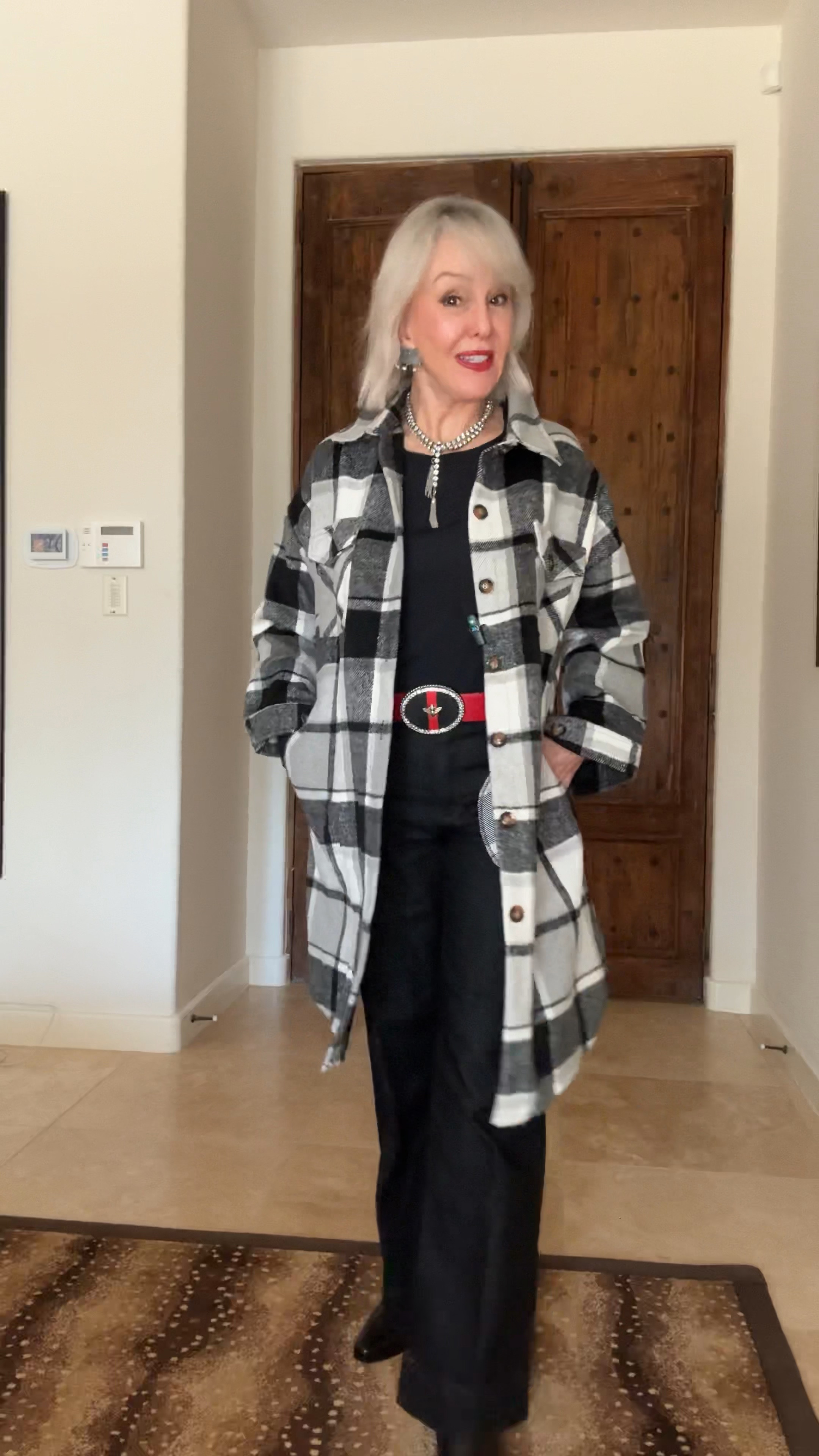 Wool Blend Long Plaid Shirt Jacket Button Down Pocketed Shirt Shacket
Chico’s black high rise coated jeans
Booties

#LTKSaleAlert #LTKCyberWeek #LTKSeasonal