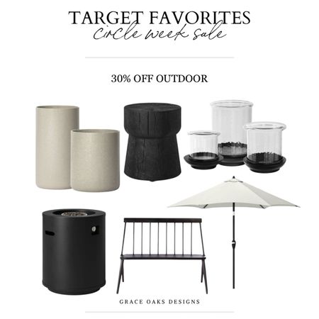 target circle week - 30% off outdoor!

organic modern outdoor decor furniture. patio furniture. Target outdoor. Home decor. Firepit. Bench. Planters. End table. Sure table. Hurricane candles. Outdoor  

#LTKhome #LTKxTarget #LTKSeasonal