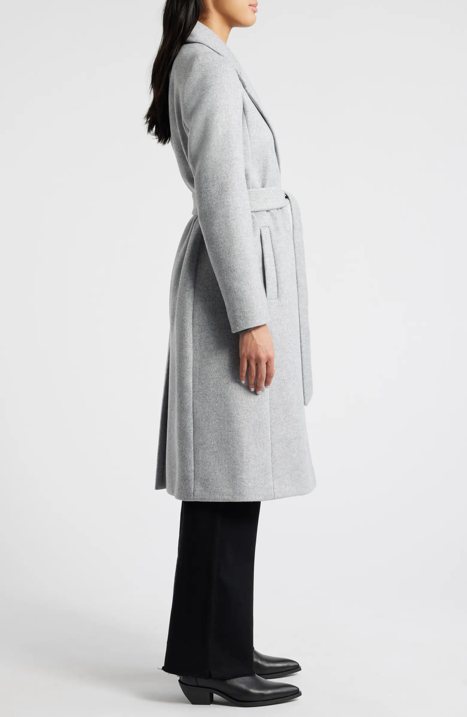 Tie Belt Wool Blend Wrap Coat | Nordstrom