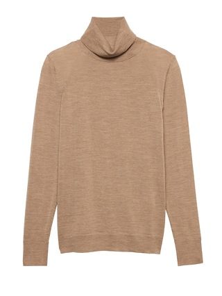 Petite Machine-Washable Merino Wool Turtleneck Sweater | Banana Republic US