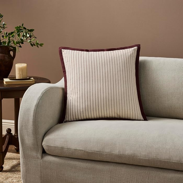 Loloi Magnolia Home Meredith PMH0080 Maroon/Ivory Cover Only Pillow | Amazon (US)