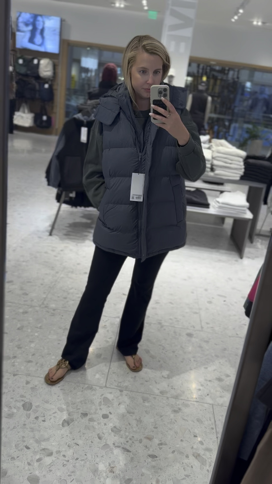 Love this longer length puffer vest. Wearing a 12 here but would prefer an 8 or 10  

#LTKMidsize #LTKSeasonal #LTKFitness