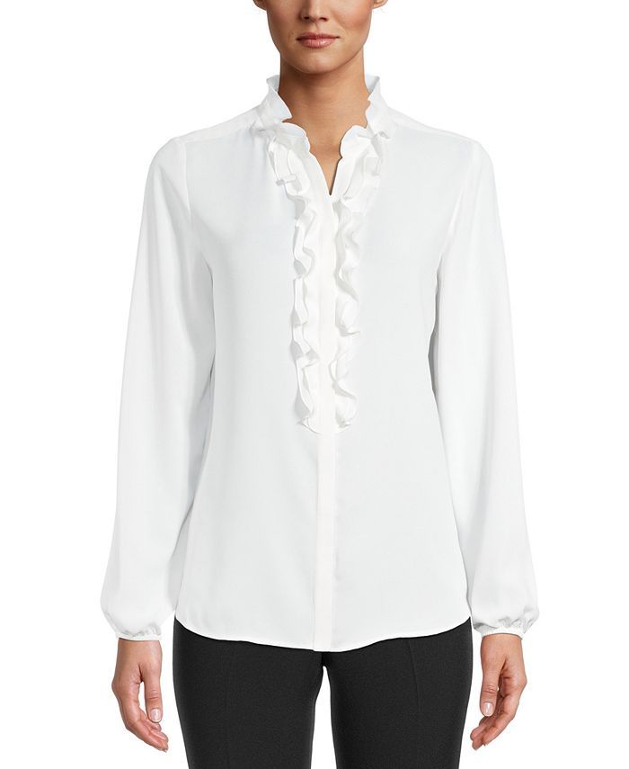 Bar III Ruffled Blouse, Created for Macy's & Reviews - Tops - Women - Macy's | Macys (US)