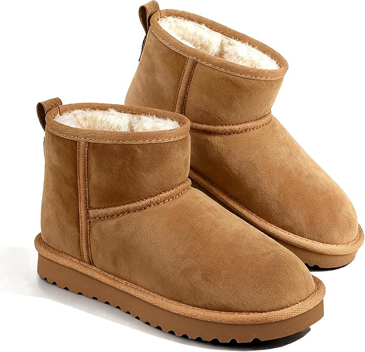 Platform Mini Boots for Women Suede Genuine Leather, Water Resistant with Memory Foam Insole Wint... | Amazon (US)