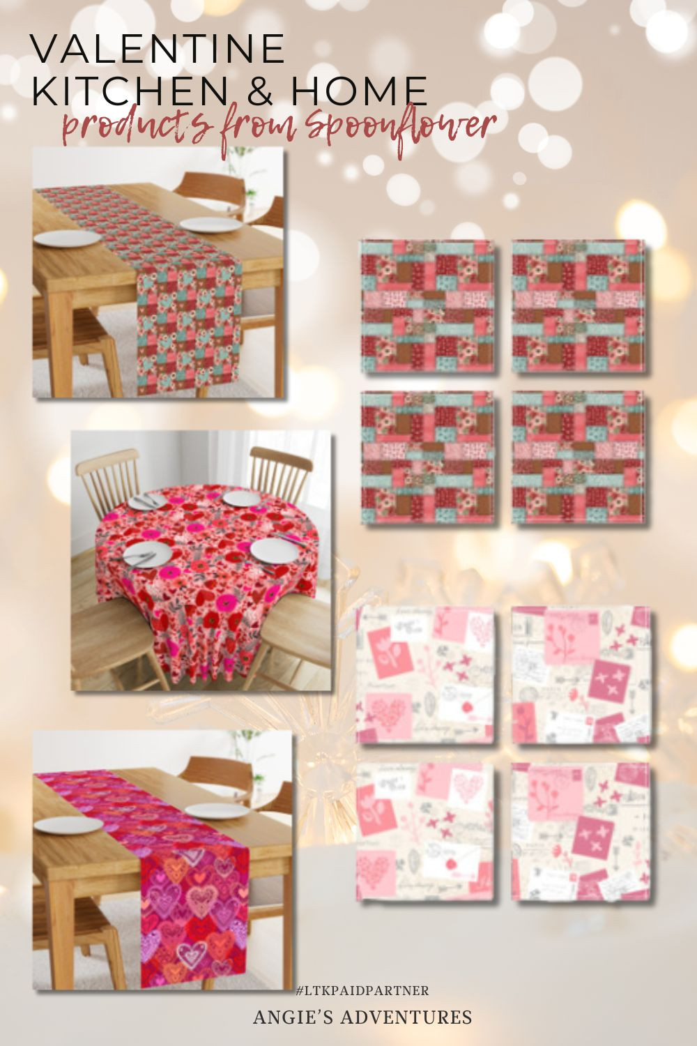 💕 Valentine’s Day Home Decor from Spoonflower 💕

Love is in the details this Valentine’s Day, and Spoonflower has the cutest fabrics, wallpaper, and home décor to make your space feel extra sweet. From heart-filled patterns to romantic florals and cozy pinks, these designs are perfect for decorating, crafting, or gifting.

✨ What I’m loving right now:
• Valentine patchwork and heart-print fabrics for quilts & pillows
• Coordinating bedding and throw pillows in pinks, reds, and neutrals
• Cute Valentine fabric patterns perfect for DIY gifts, table runners, or tote bags

Whether you’re decorating for February, planning a cozy craft project, or creating something handmade for someone you love, Spoonflower makes it easy to personalize your space 💖

👉 Tap to shop my favorite Valentine Spoonflower finds! #paidparter #LTK #ValentinesDayDecor
#ValentinesHome #HomeDecorInspo
#SeasonalDecor
#CozyHome #Spoonflower #ValentinesDayDecor #LTKHome #DIYHomeDecor #SeasonalDecor #FabricLovers #HomeDecorInspo #LTKFinds 

 #LTKHoliday #LTKHome