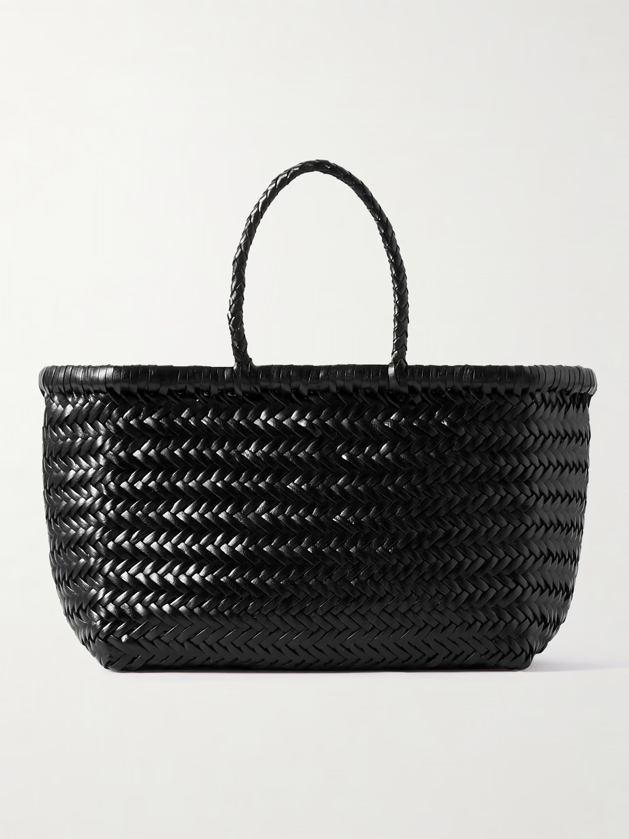 Dragon Diffusion - Bamboo Triple Jump Small Woven Leather Tote - Black | NET-A-PORTER (UK & EU)