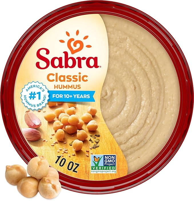 Sabra Classic Hummus, Great Hummus for Dipping, Snacking and Sharing, 10 Oz Tub | Amazon (US)
