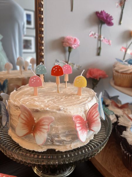 DIY Smash cake 🎂 fairy birthday party theme 🧚🍄🦋🌸 