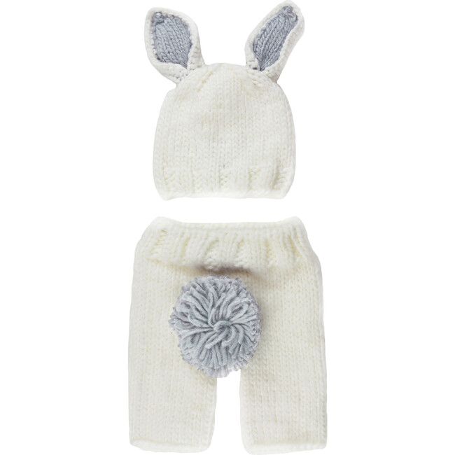 Bailey Bunny Newborn Set, White & Grey | Maisonette