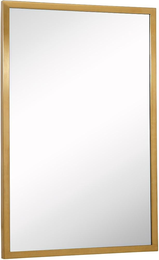Hamilton Hills 24x36 inch Brushed Gold Metal Frame Full Length Mirror | Commercial Industrial Con... | Amazon (US)