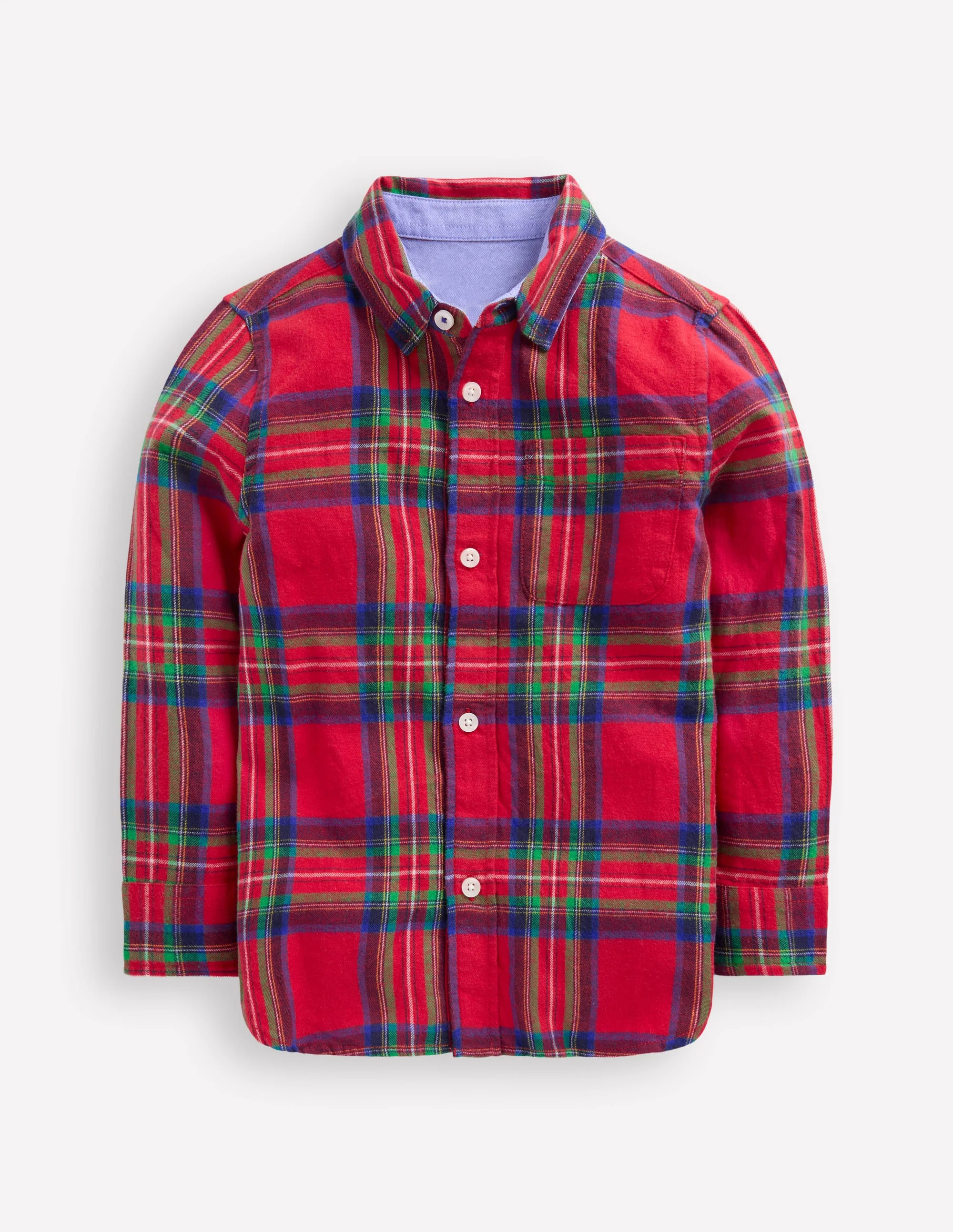 Cosy Cotton Check Shirt-Red Check | Boden (US)