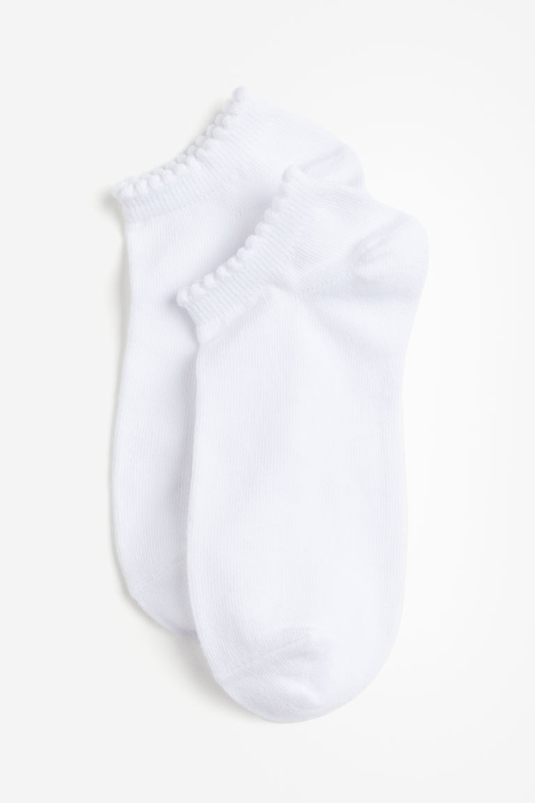 H & M - 5-pack Ankle Socks - White | H&M (US + CA)
