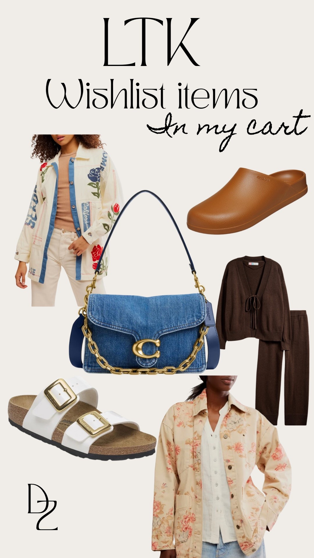 Splurge items in my cart right now 🤫🛒 #springfashion #freepeople #coach #birkenstock 

#LTKPlusSize #LTKShoeCrush #LTKSeasonal