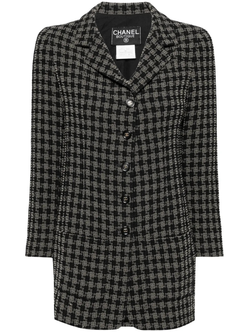 CHANEL Pre-Owned 1995 single-breasted blazer - Brown | Farfetch Global