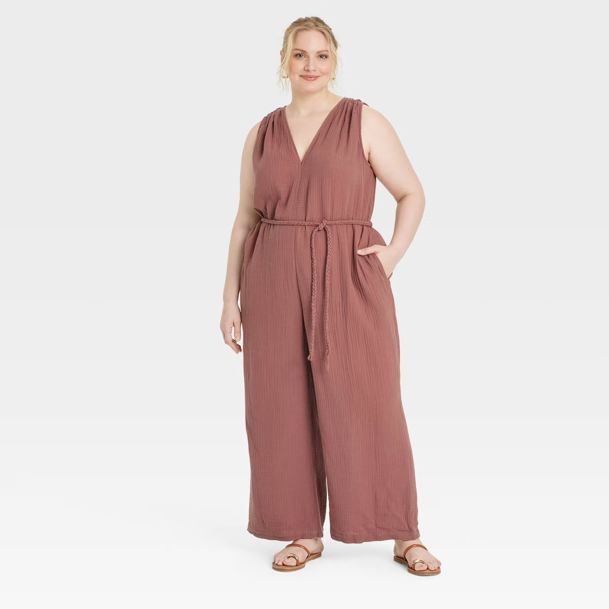 Women's Gauzy Tie-Waist Jumpsuit - Universal Thread™ | Target