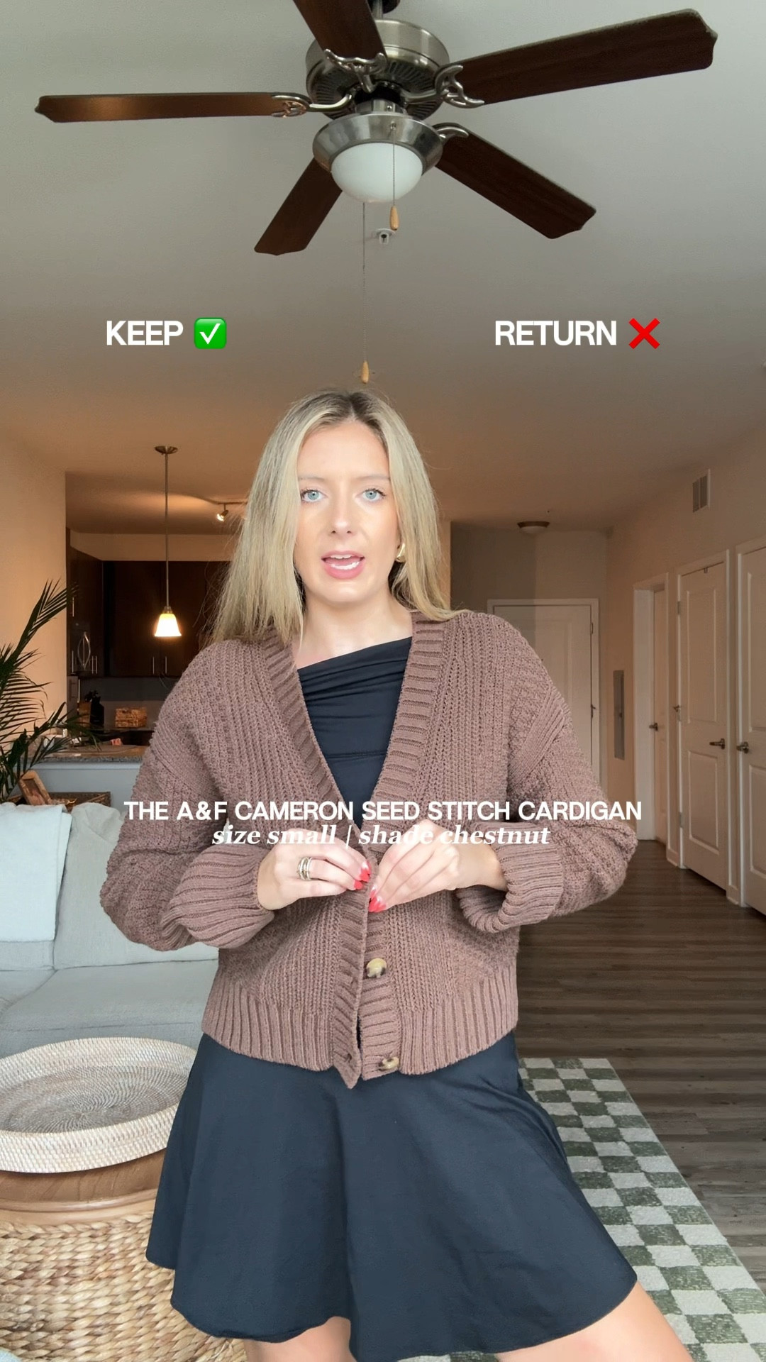 Fall Try on: The A&F Cameron Seed Stitch Cardigan size small! 🫶🏼

#LTKFindsUnder100 #LTKStyleTip #LTKSeasonal