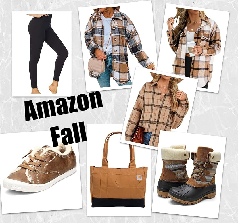 SHEWIN Womens Long Sleeve Plaid Shirts Flannel Lapel Button Down Shacket Jacket Coats | Amazon (US)