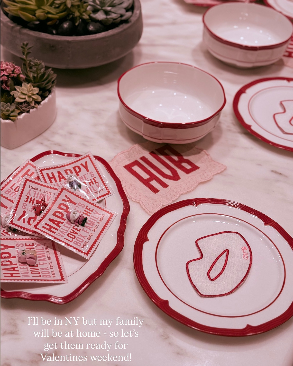 I’ll be in New York for Valentines but my family won’t so I set them up for success this weekend ✨

My insanely talented friend and one of our LTK Australia leaders, @alycetran_ created these gorgeous hand-painted plates @intheround and they are such a great collection for Valentines, Christmas and beyond! 
Flip to see the rest of our fun! 

#LTKValentine #LTKmomlife #LTKfoodie